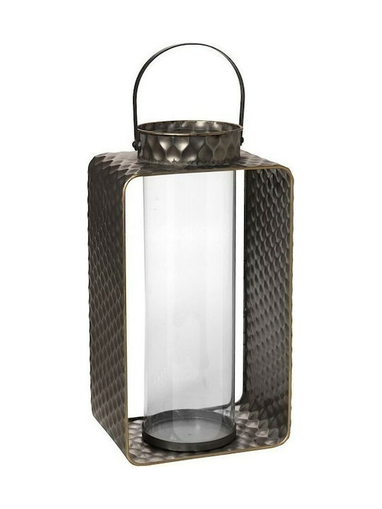 Espiel Lantern Metallic Floor Gray 24x16x41.5εκ. 1pcs