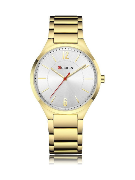 Curren Watch Battery with Metal Bracelet Gold