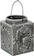 Espiel Tabletop Ceramic Lantern Gray 11.5x9.5x10.5cm
