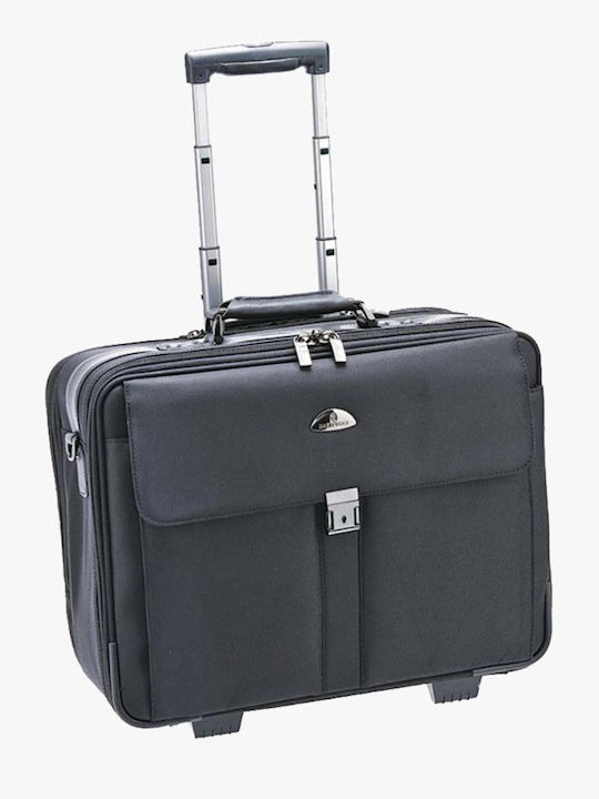 Bartuggi 008-301 Cabin Hard Black Suitcase With 2 Wheels Height 47cm