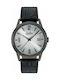 Sixties Watch Battery with Black Leather Strap GUL-02-1