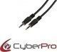 CyberPro Καλώδιο Ήχου 3.5mm male - 3.5mm male Μαύρο 1.5m CP-J015