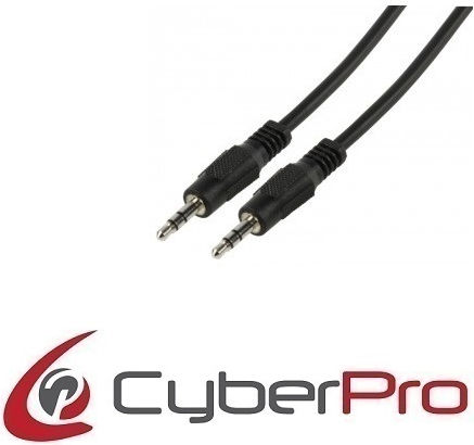 CyberPro CyberPro 3.5mm Jack Cable - 3.5mm Male to 3.5mm Male Black Length 5m