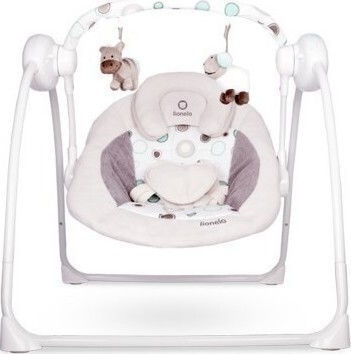 Lionelo Elektrisch Baby Relax Schaukel Ruben mit Musik Beige für Kind bis 12kg
