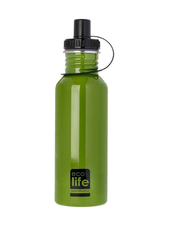 Ecolife Sport Ανοξείδωτο Παγούρι 600ml Πράσινο