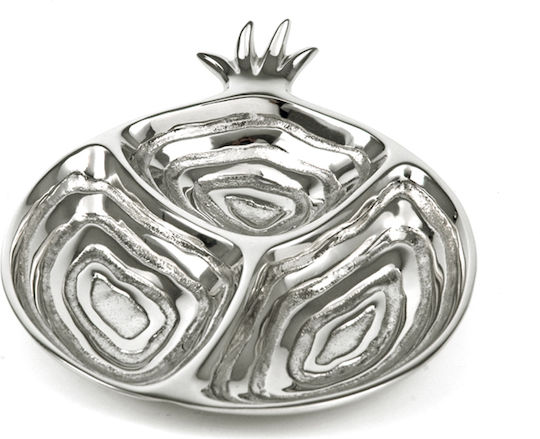 Zaros Metallisch Ordnungshüter 3 Schlitze Silber W26xL22.5cm 1Stück AL858