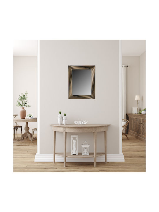 Homeplus Wandspiegel mit Gold Kunststoff Rahmen...