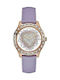 Guess Γυναικείο Ρολόι 39mm Μπαταρίας με Μωβ Δερμάτινο Λουράκι