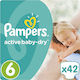 Pampers Πάνες με Αυτοκόλλητο Active Baby No. 6 για 15+kg 42τμχ
