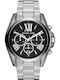 Michael Kors Bradshaw Γυναικείο Ρολόι 42mm Χρονογράφος Μπαταρίας με Ασημί Μεταλλικό Μπρασελέ
