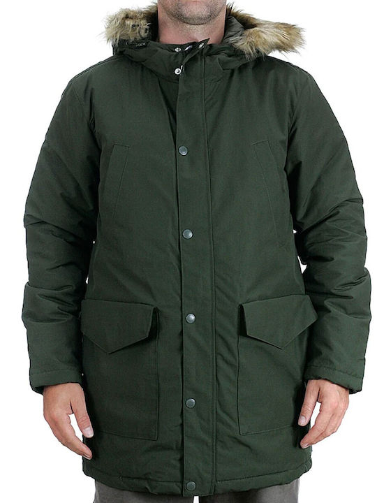 DC Bamburgh Men's Winter Parka Jacket Khaki