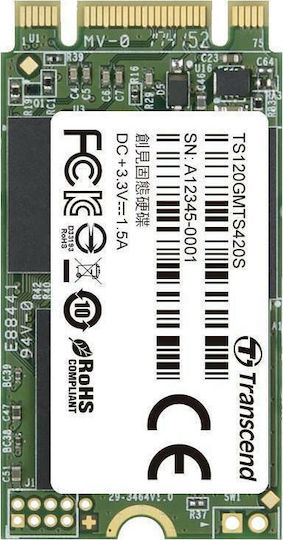 Transcend MTS420 SSD 120GB τύπου M.2 με σύνδεση SATA III TS120GMTS420S