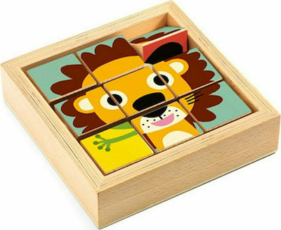 Wooden Kids Puzzle Ζωάκια for 2++ Years 9pcs Djeco