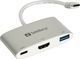 Sandberg USB-C Docking Station mit HDMI 4K PD Silber (136-00)
