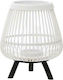 Inart Tabletop Bamboo Lantern White 22x28x27.5cm