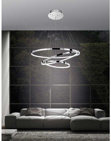 Nova Luce LED Висящо Таванно Осветително Тяло Сиво
