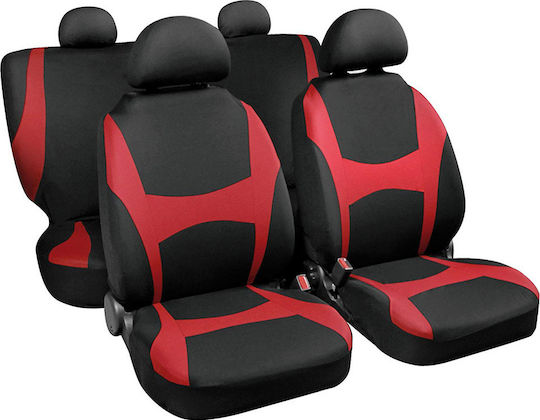 Lampa Car Seat Covers Set 4 Pieces Polyester Capri Ford Capri Red / Black