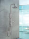 Karag Mairi Reglabilă Coloană de duș fără Baterie 71,5-128cm Argint