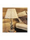 Ideal Lux Chalet Ξύλινο Vintage Πορτατίφ για Ντουί E27 με Μπεζ Καπέλο και Βάση