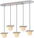 Aca Pendant Light Gray Rail for 5 Bulbs G9 63cm