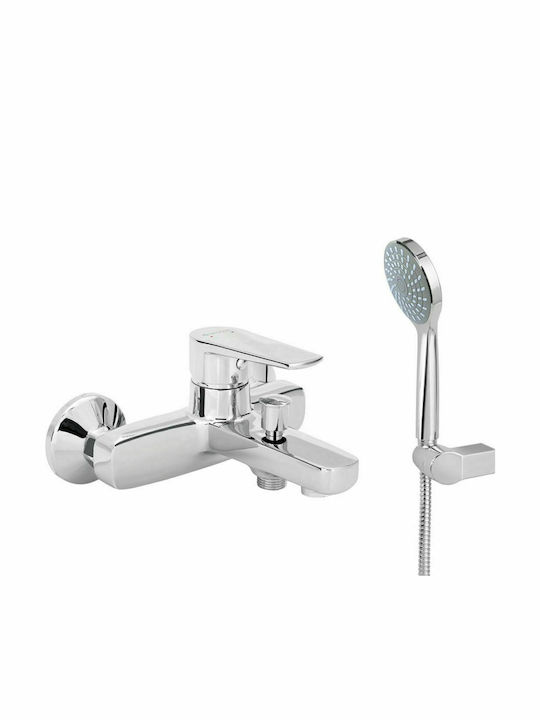 Viospiral Modea Optima Vivid Mixing Bathtub Shower Faucet Complete Set Silver