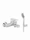 Viospiral Modea Optima Vivid Mixing Bathtub Shower Faucet Complete Set Silver