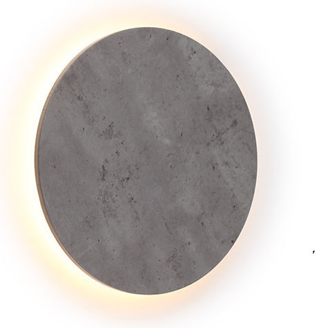 Aca Eclipse Modern Wall Lamp with Integrated LED and Warm White Light Gray 40x3.8cm