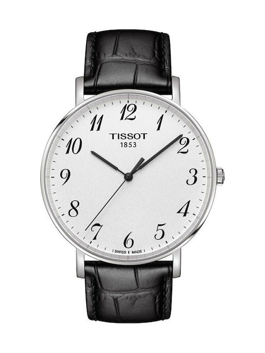 Tissot T-Classic Everytime Uhr Batterie mit Schwarz Lederarmband