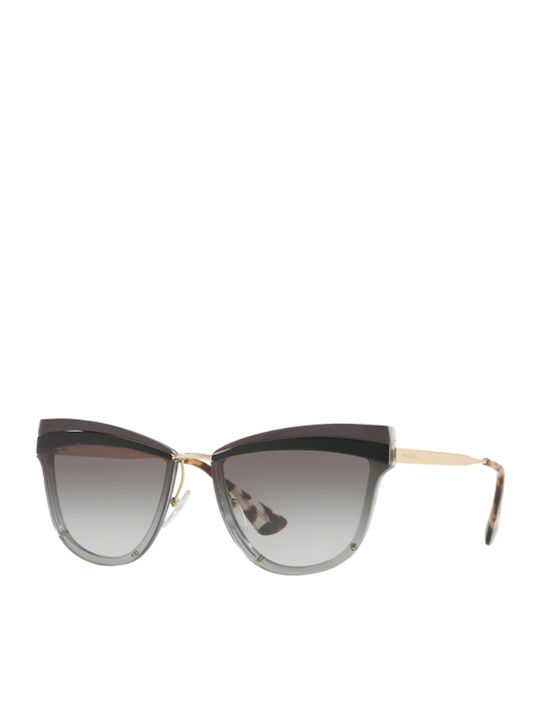 Prada Women's Sunglasses with Gray Metal Frame and Gray Gradient Lens SPR12U KUI0A7