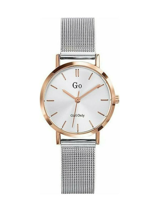 Go Girl Only Girl Only Watch with Silver Metal Bracelet