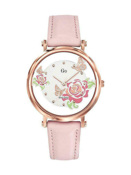 Go Girl Only Girl Only Uhr mit Rosa Lederarmband