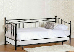 Marin Daybed Καναπές Κρεβάτι Μονό για Στρώμα 90x190cm Μαύρο