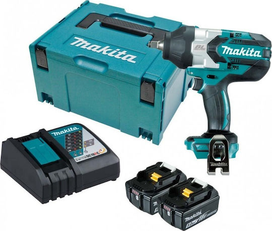 Makita Brushless Impact Wrench Battery 18V 2x5Ah with Socket 1/2"