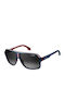 Carrera Men's Sunglasses with Blue Horn-Rimmed Frame and Grey Gradient Polarized Lens 1001/S 8RU/9O