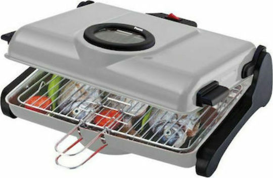 Primo Tabletop Electric Grill Aluminium Grill 1200W with Lid 34cmx26cmcm