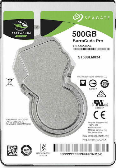 Seagate Barracuda Pro 500GB HDD Hard Drive 2.5" SATA III 7200rpm with 128MB Cache for Desktop / Laptop / PS4 ST500LM034