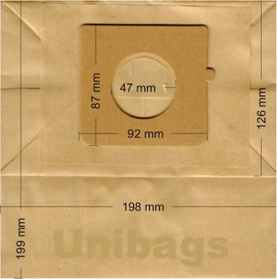 Unibags 1850 Staubsaugerbeutel 5Stück Kompatibel mit Staubsauger Bomann / Clatronic / Hobby / LG