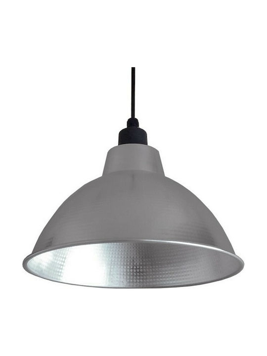 GloboStar Louve Pendant Light Suspension Bell for Socket E27 Silver