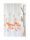 Spirella Flamingo Fabric Shower Curtain 180x200cm Orange