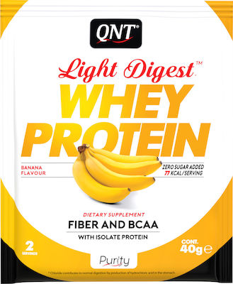 QNT Light Digest Whey Πρωτεΐνη Ορού Γάλακτος Χωρίς Γλουτένη με Γεύση Μπανάνα 40gr