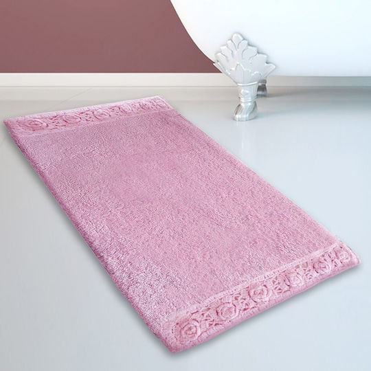 San Lorentzo Πατάκι Μπάνιου Βαμβακερό 925 Double Lace Light Rose 50x80εκ.