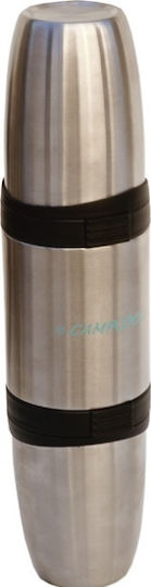 Campcool Δύο Μπουκάλι Θερμός Ανοξείδωτο 750ml Ασημί με Καπάκι-Κύπελλο