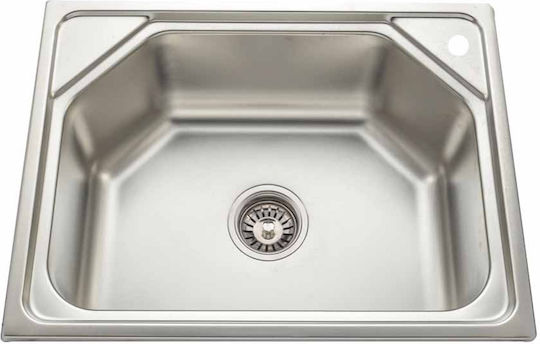 Gloria Levante Drop-In Inox Μ60xΠ45cm Silver