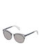Police Women's Sunglasses with Transparent Plastic Frame and Gray Lens