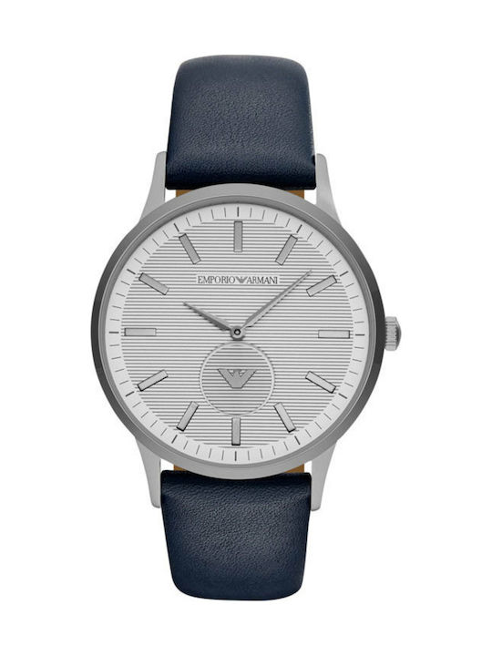 Emporio Armani Renato Watch Battery with Blue Leather Strap