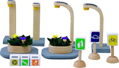 Plan Toys Miniature Toy Eco Street Accessories for 3+ Years 6232