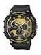 Casio Herrenuhr 53.5mm Chronograph Batterie mit Schwarz Kautschukarmband