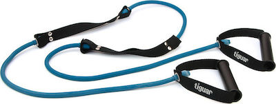 Tiguar Double Marine Gymtube Resistance Band Moderate with Handles Blue