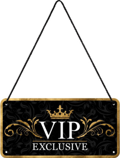 Nostalgic Art 3D Decorative Sign Achtung VIP Exclusive Handmade Metallic 20x1x10cm