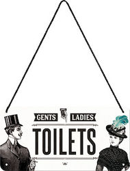 Nostalgic Art Din Metal Achtung Toilet 28014 20x10cm